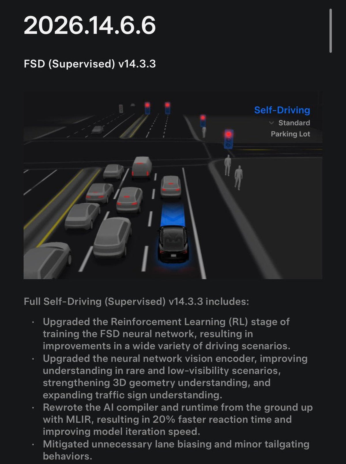 FSD V14.3.3 Now Tracks Your Intervention-Free Driving Stats