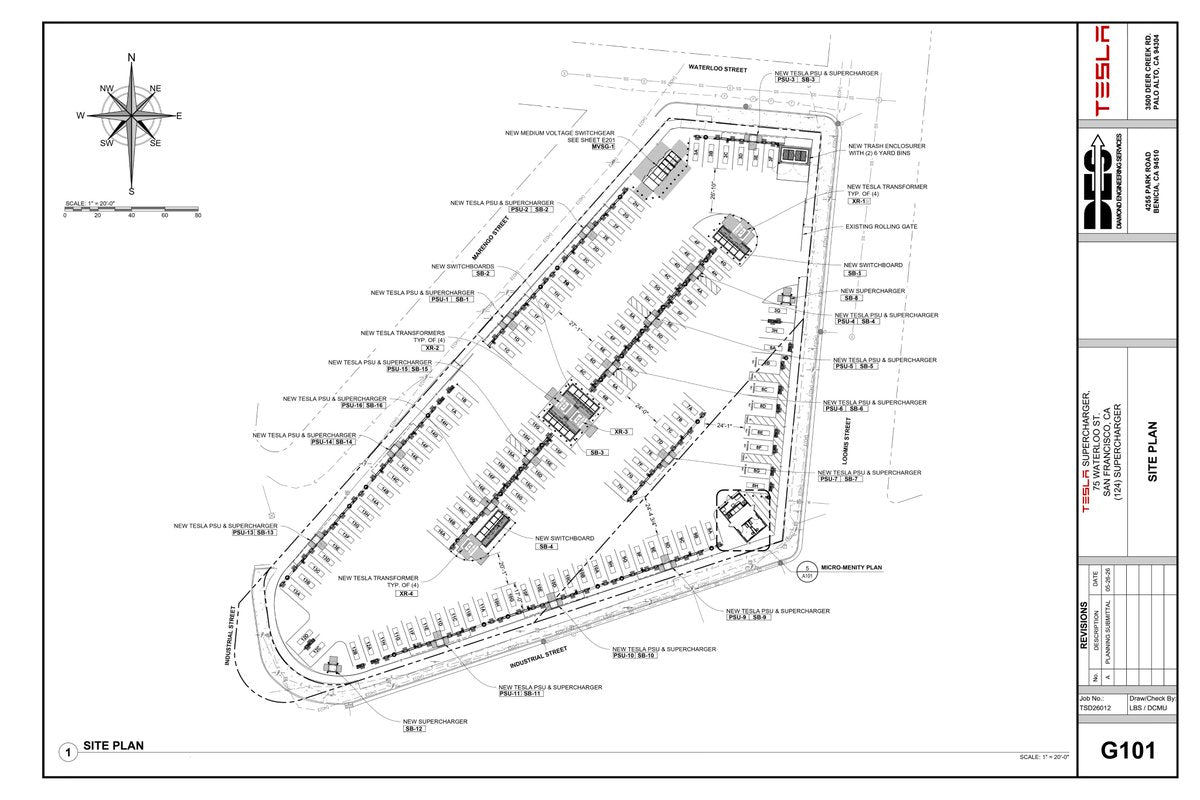 Tesla Plans 124-Stall Supercharger in San Francisco