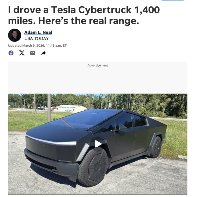 Cybertruck Cyberbeast Aces USA Today Road Trip Review