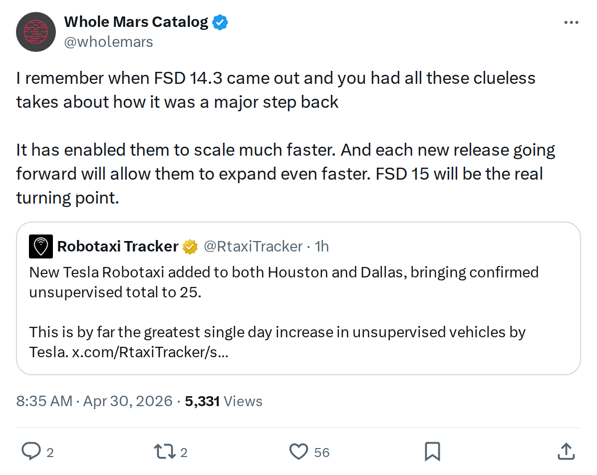 FSD 15 Is the Real Turning Point — Here's Why