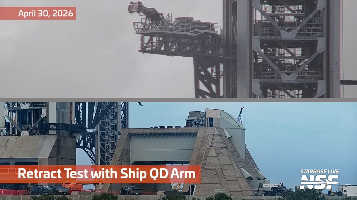 SpaceX Starship Block 3 / IFT-12 stack (Booster 19 + Ship 39) on the OLP-2 pad at Starbase, targeting mid-May 2026