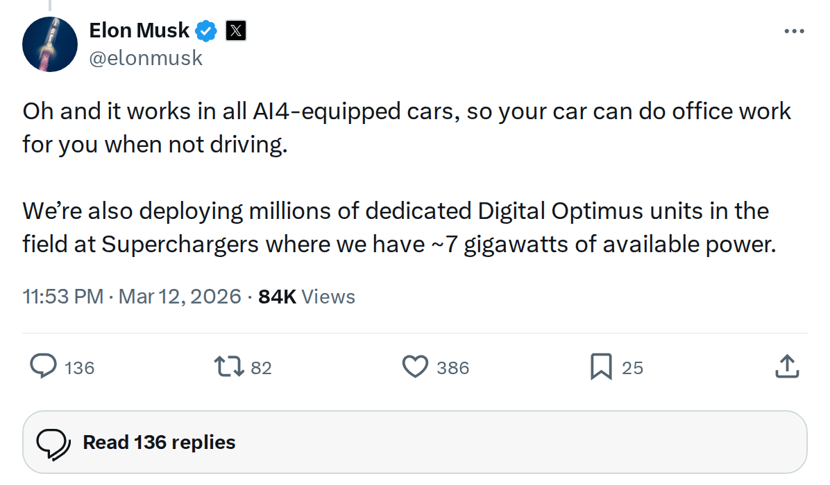 Tesla AI4 Cars Can Now Do Office Work When Parked