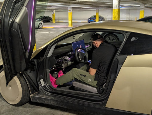Cybercab Prototype Spotted With Steering Wheel and Pedals