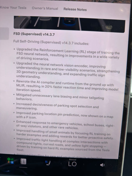 FSD V14.3.7 Spotted on Test Unit: What We Know