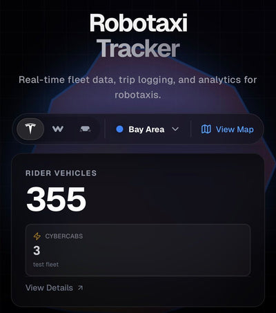 Tesla Robotaxi Fleet Hits 400 Active Vehicles: Bay Area Leads