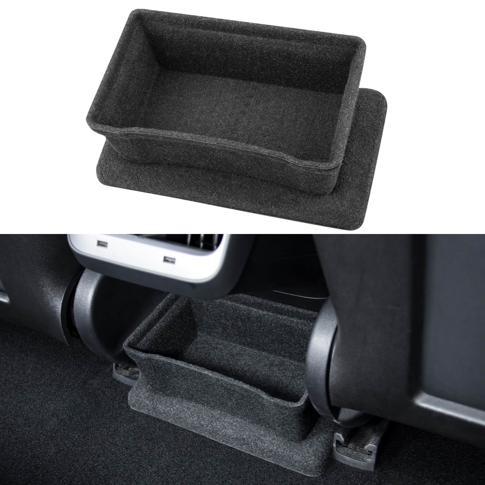 Tesla Model 3 Console Organizers 2017–2023 — Tray, Armrest, Trash Can