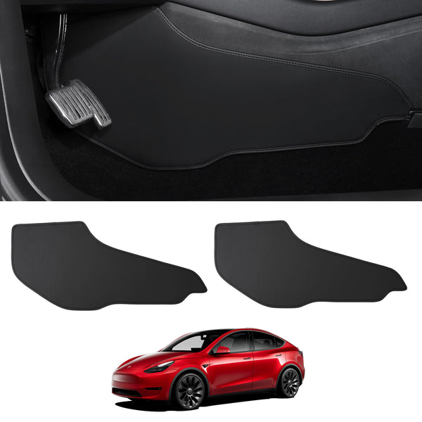 BASENOR Center Console Side Anti-Kick Mats for Tesla Model 3 2017-2023 Waterproof & Dust Resistant Protector Cover Leather Pad Model 3 Interior Accessories 2PCS