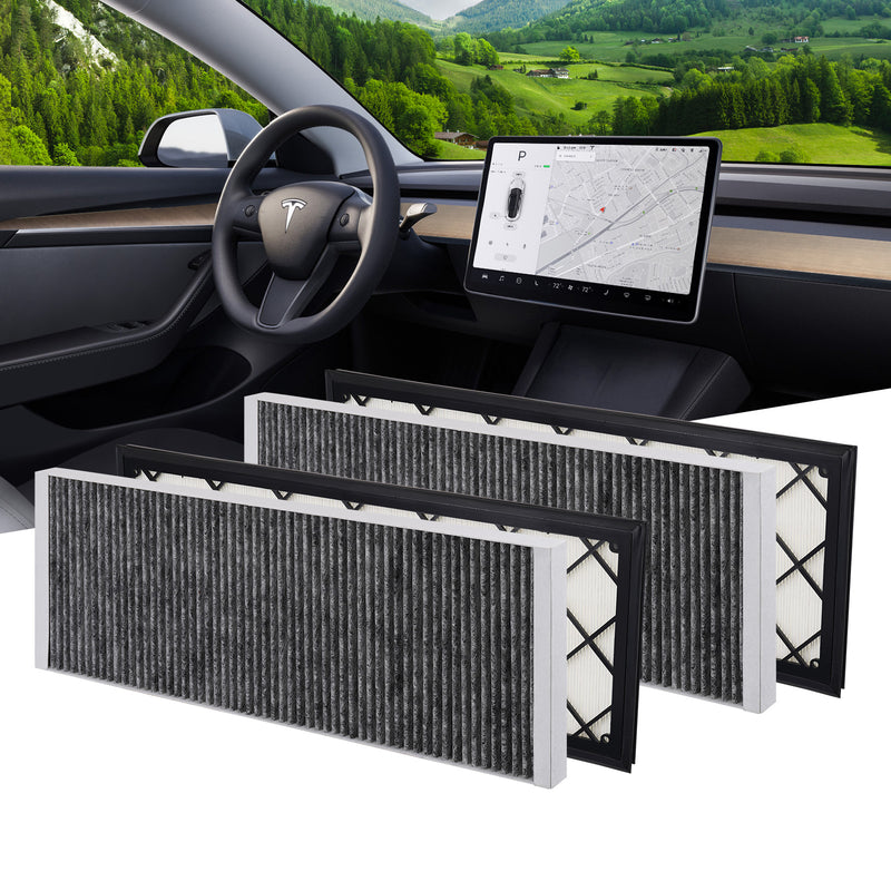 HEPA Air Filter with Activated Carbon, Tesla Model 3 & Y