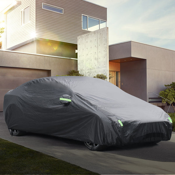 BASENOR Tesla Model S Car Cover All-Weather UV Protection Full Exterior Accessories with Charge Port Opening & Ventilated Mesh for Model S 2012-2023