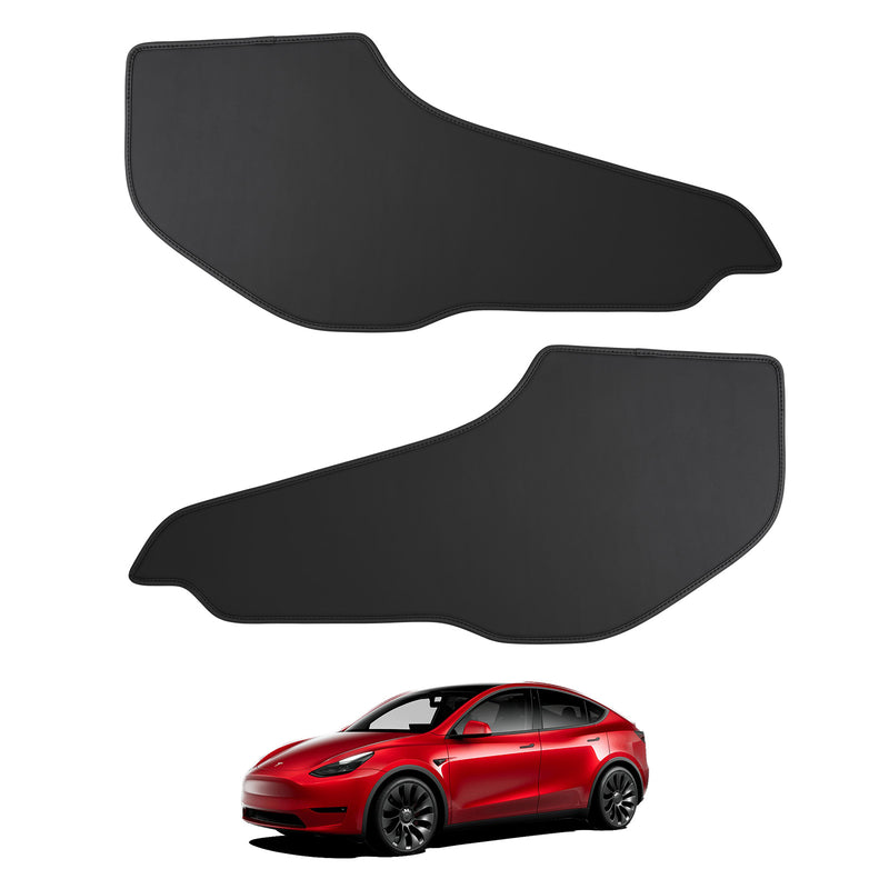 BASENOR Center Console Side Anti-Kick Mats for Tesla Model 3 2017-2023 Waterproof & Dust Resistant Protector Cover Leather Pad Model 3 Interior Accessories 2PCS