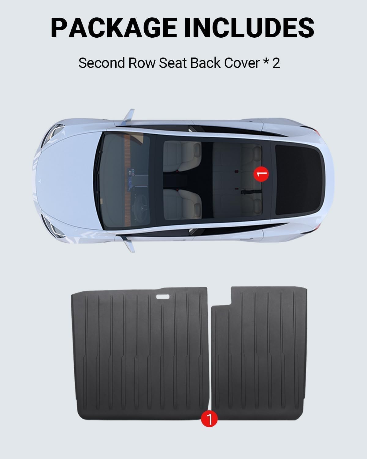 2017-2023 Tesla Model 3 Rear Seat Back Cover - All Weather TPE Waterproof - Image 2