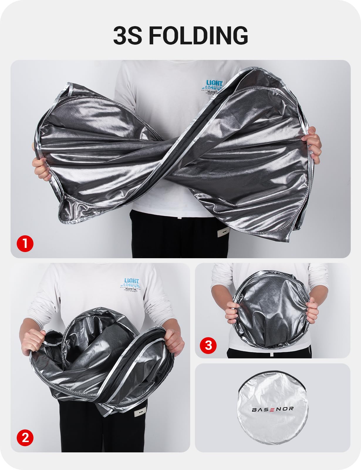 2017-2026 Tesla Model 3 & Model Y Windshield Sunshade - Nano Ice Crystal Black Nylon - Image 2