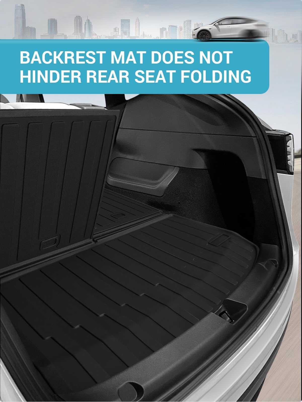 2020-2024 Tesla Model Y 7-Seat Trunk Mat - TPE Waterproof All-Weather - Image 5