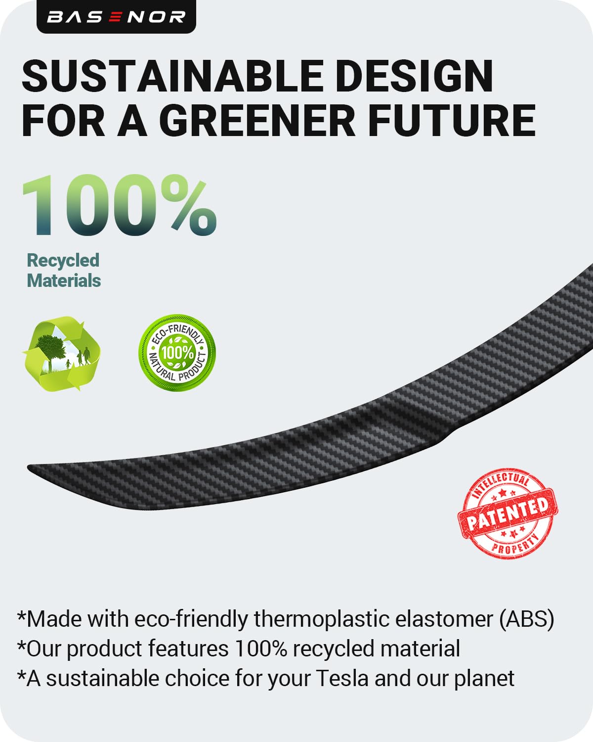 2020-2024 Tesla Model Y Pro Spoiler - OEM ABS Carbon Fiber - Image 3