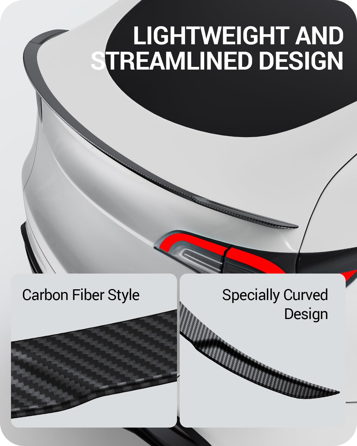 2020-2024 Tesla Model Y Pro Spoiler - OEM ABS Carbon Fiber - Image 7
