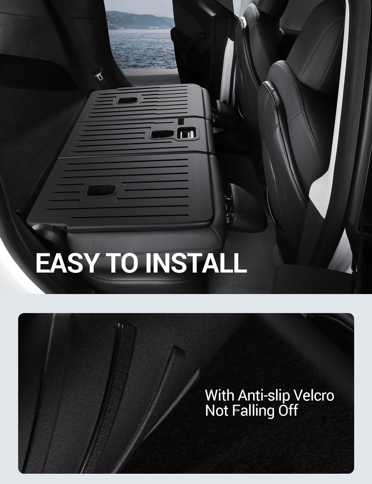 2020-2024 Tesla Model Y Rear Seat Back Cover - TPE Waterproof Pet Mat 3PCS - Image 6