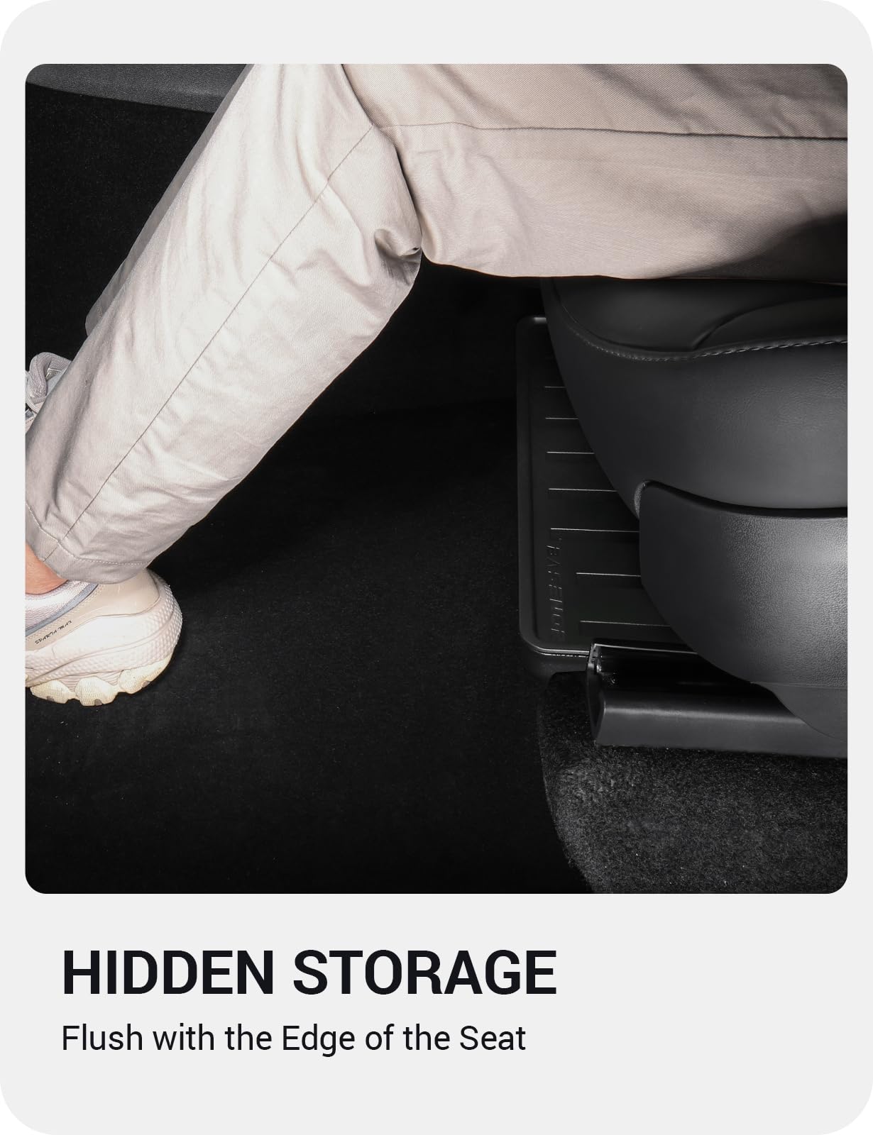 2020-2024 Tesla Model Y Under Seat Storage Box - Waterproof Hidden 2PCS - Image 2