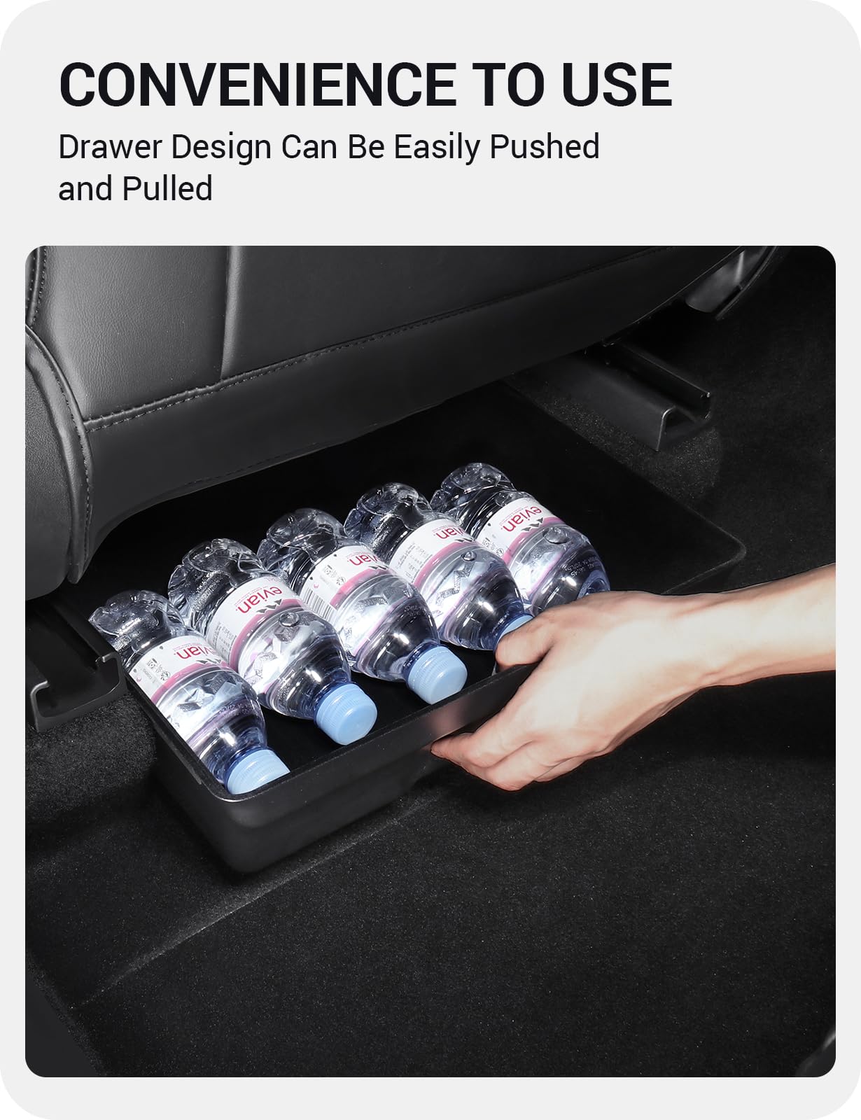 2020-2024 Tesla Model Y Under Seat Storage Box - Waterproof Hidden 2PCS - Image 3