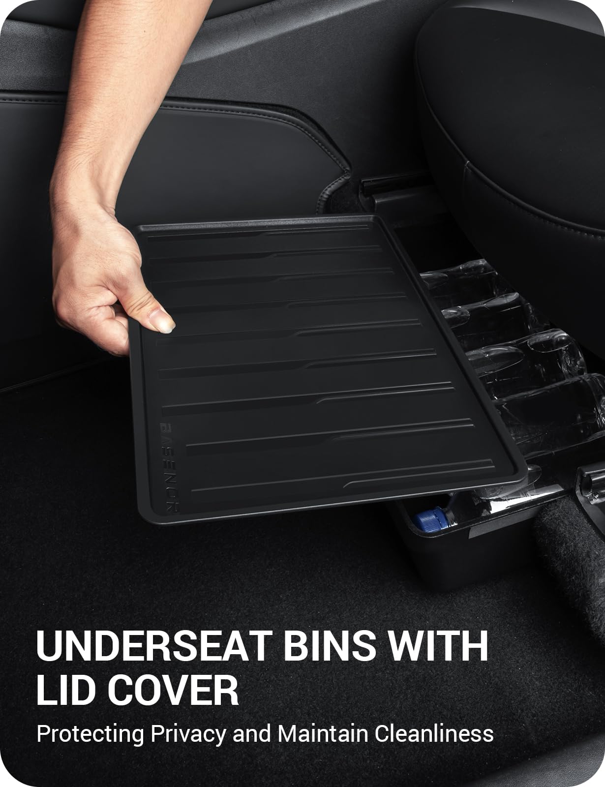 2020-2024 Tesla Model Y Under Seat Storage Box - Waterproof Hidden 2PCS - Image 7