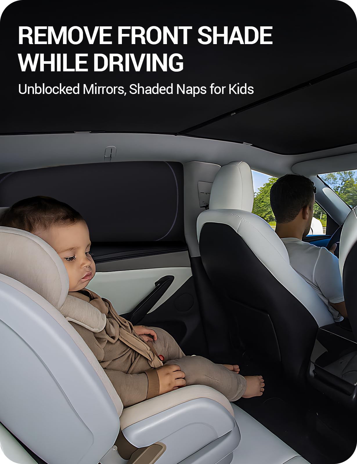 2020-2026 Tesla Model Y Side Window Sunshade - UV Block Kids Privacy - Image 7