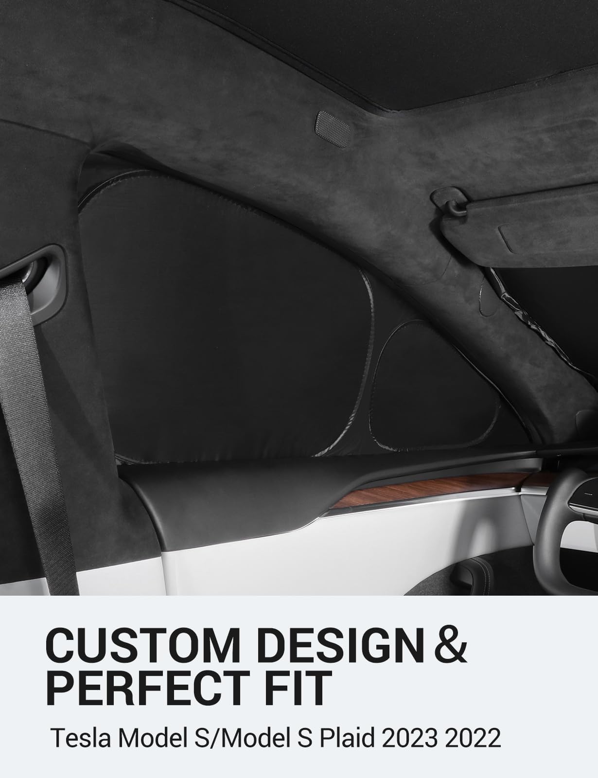2022-2026 Tesla Model S Side Window Sunshade - UV Block Privacy 6PCS - Image 7