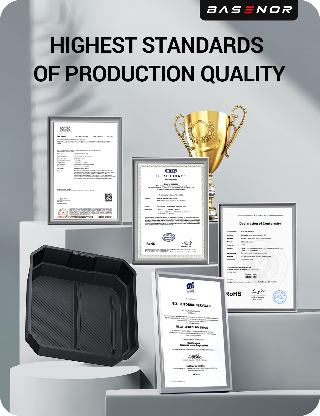 2024-2025 Tesla Cybertruck Console Organizer - Carbon Edition - Image 2