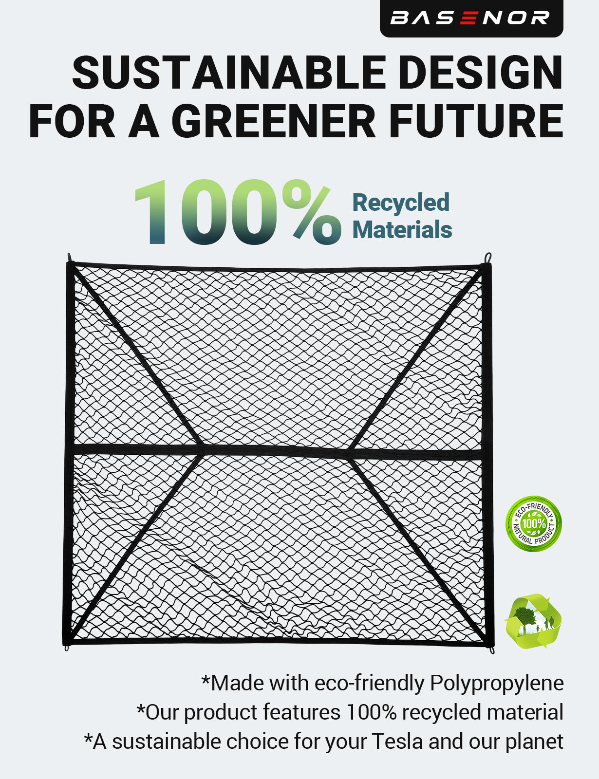 2024-2025 Tesla Cybertruck Trunk Cargo Net - Single Layer Stretchable - Image 9