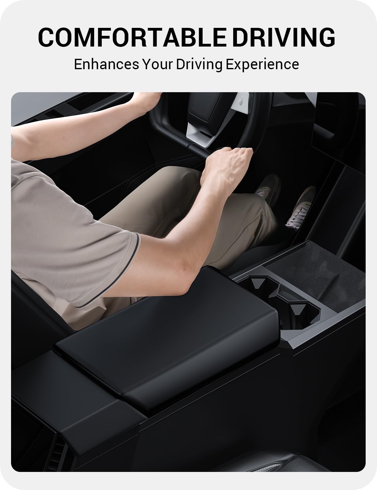 2024-2026 Tesla Cybertruck Armrest Cover - TPU Scratch Resistant Non-Slip - Image 7