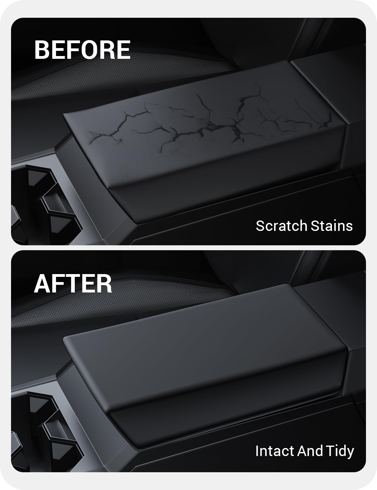 2024-2026 Tesla Cybertruck Armrest Cover - TPU Scratch Resistant Non-Slip - Image 8