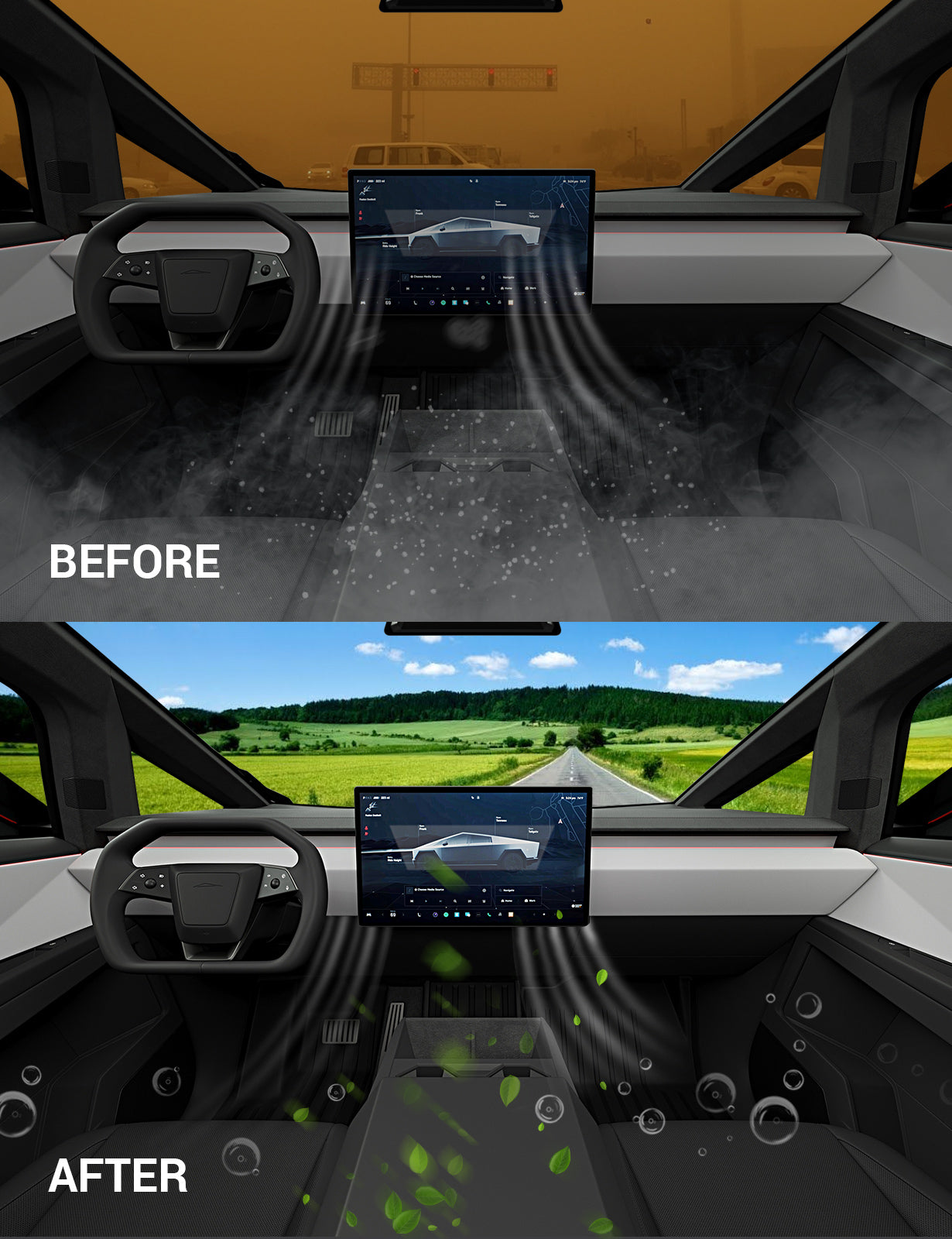2024-2026 Tesla Cybertruck HEPA Cabin Air Filter - Activated Carbon - Image 5