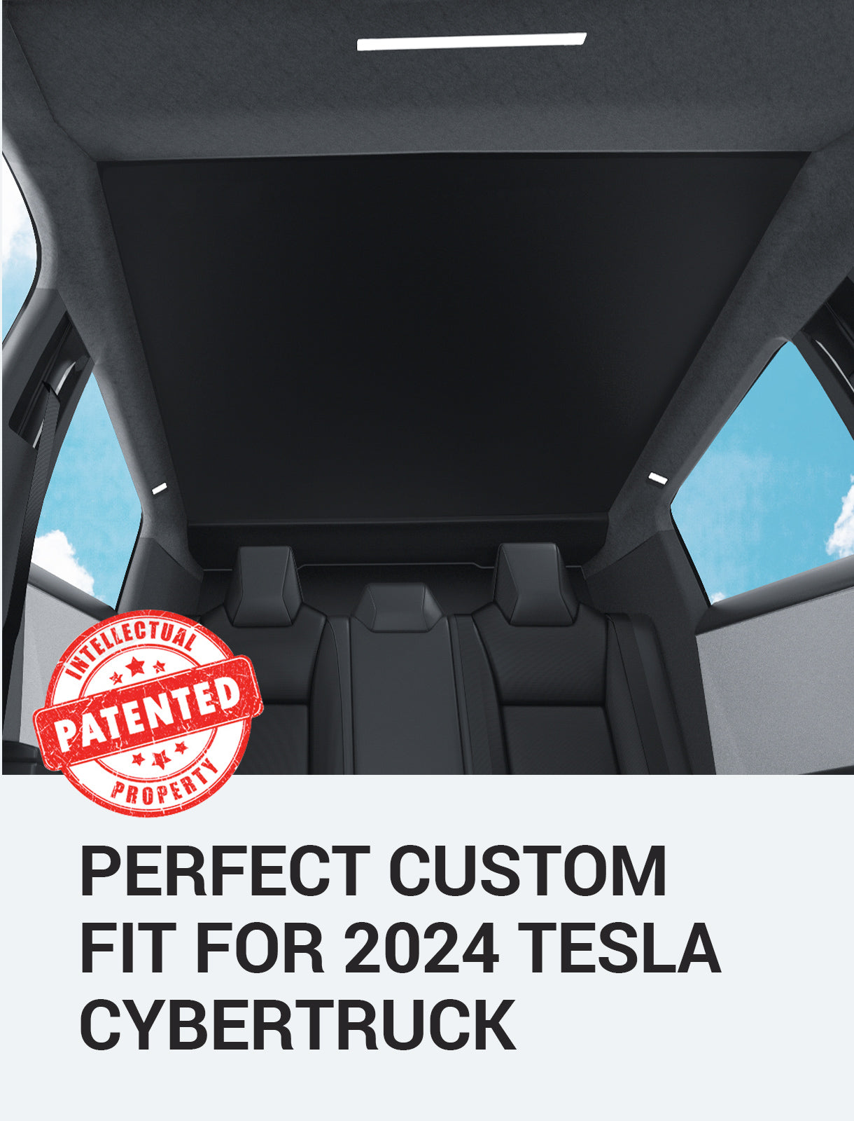 2024-2026 Tesla Cybertruck Roof Sunshade - Nano Ice Crystal No Gaps - Image 2