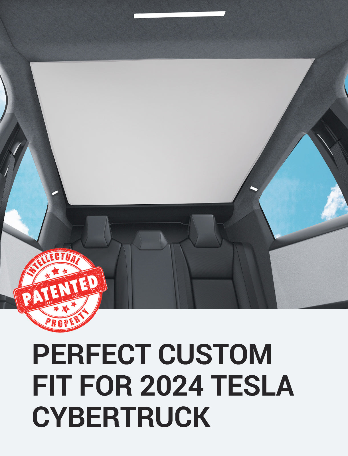 2024-2026 Tesla Cybertruck Roof Sunshade - Nano Ice Crystal No Gaps - Image 5