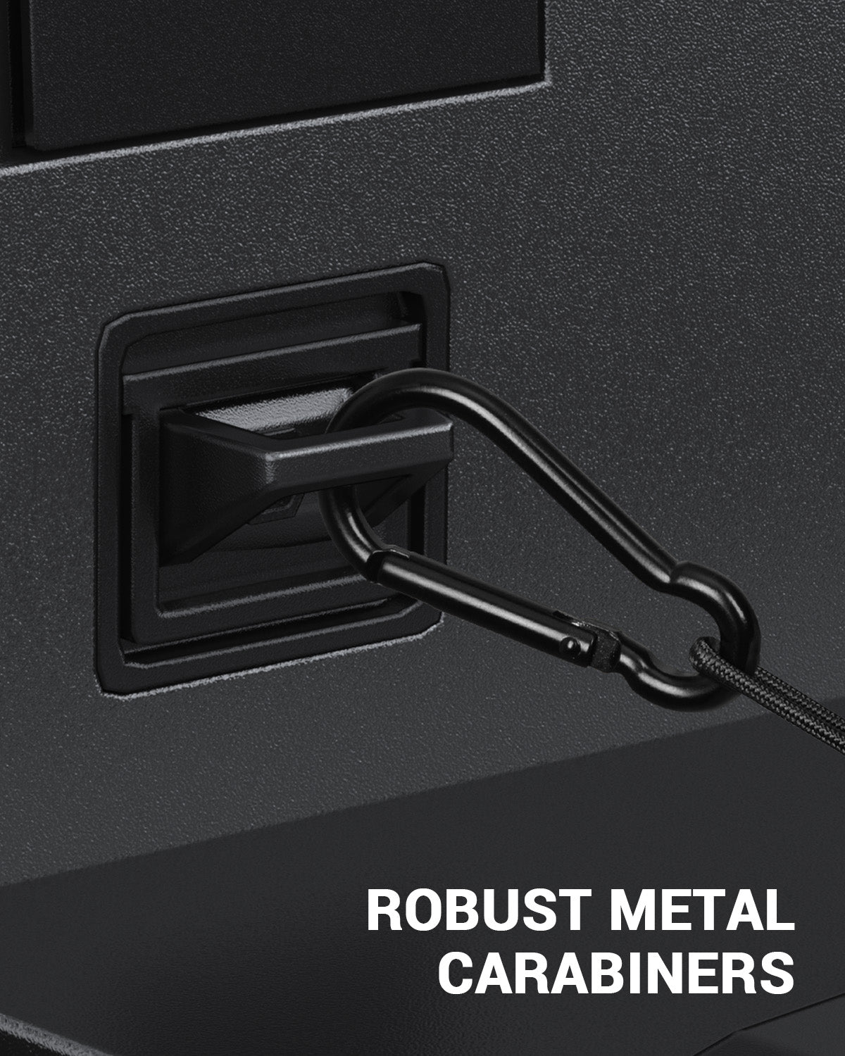 2024-2026 Tesla Cybertruck Trunk Cargo Net - Envelope-Style Metal Hook - Image 7