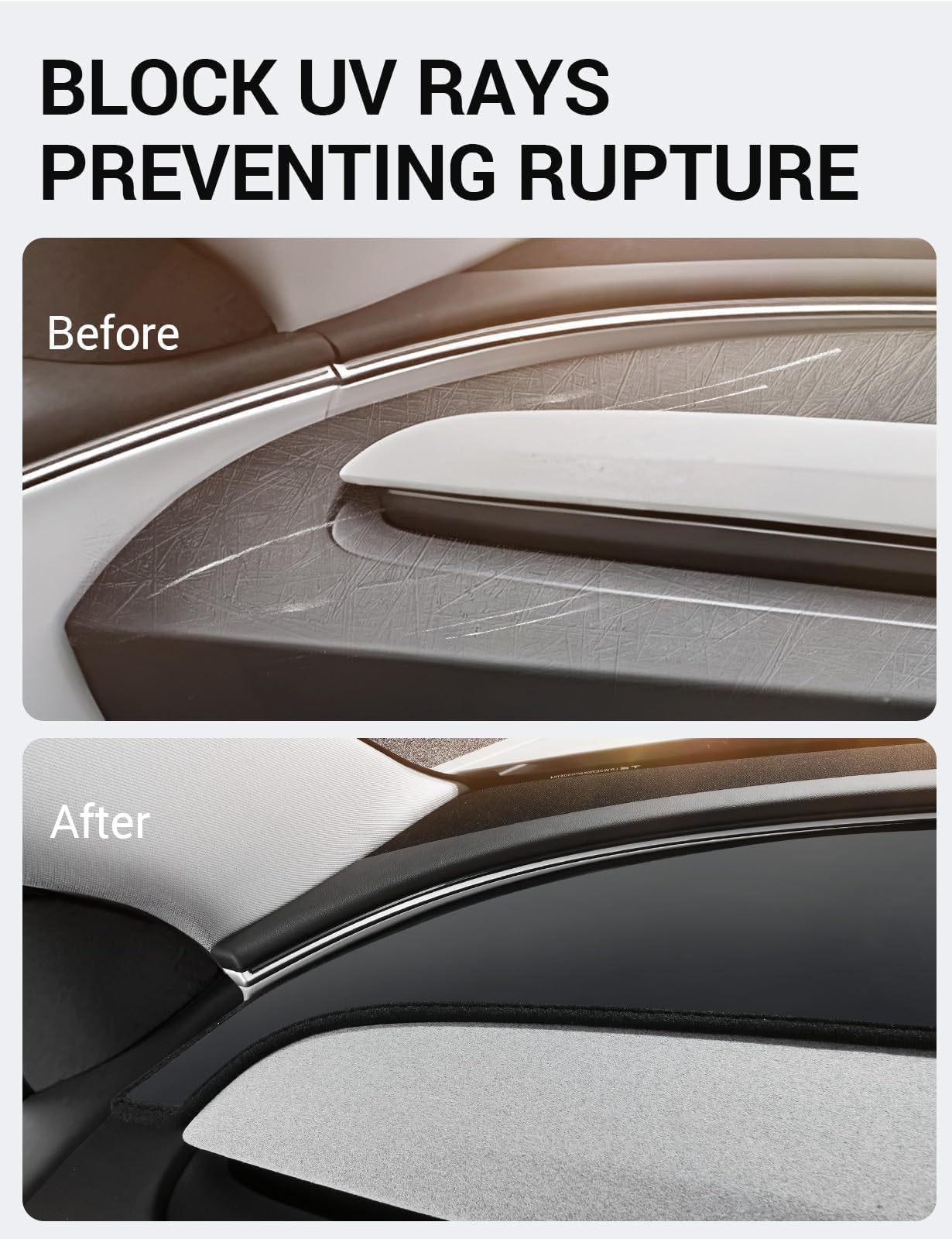 2024-2026 Tesla Model 3 Highland Dashboard Cover - Anti-Glare Leather - Image 6