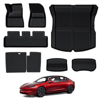 2024-2026 Tesla Model 3 Highland Floor Mats 8PCS - 3D All-Weather | BASENOR