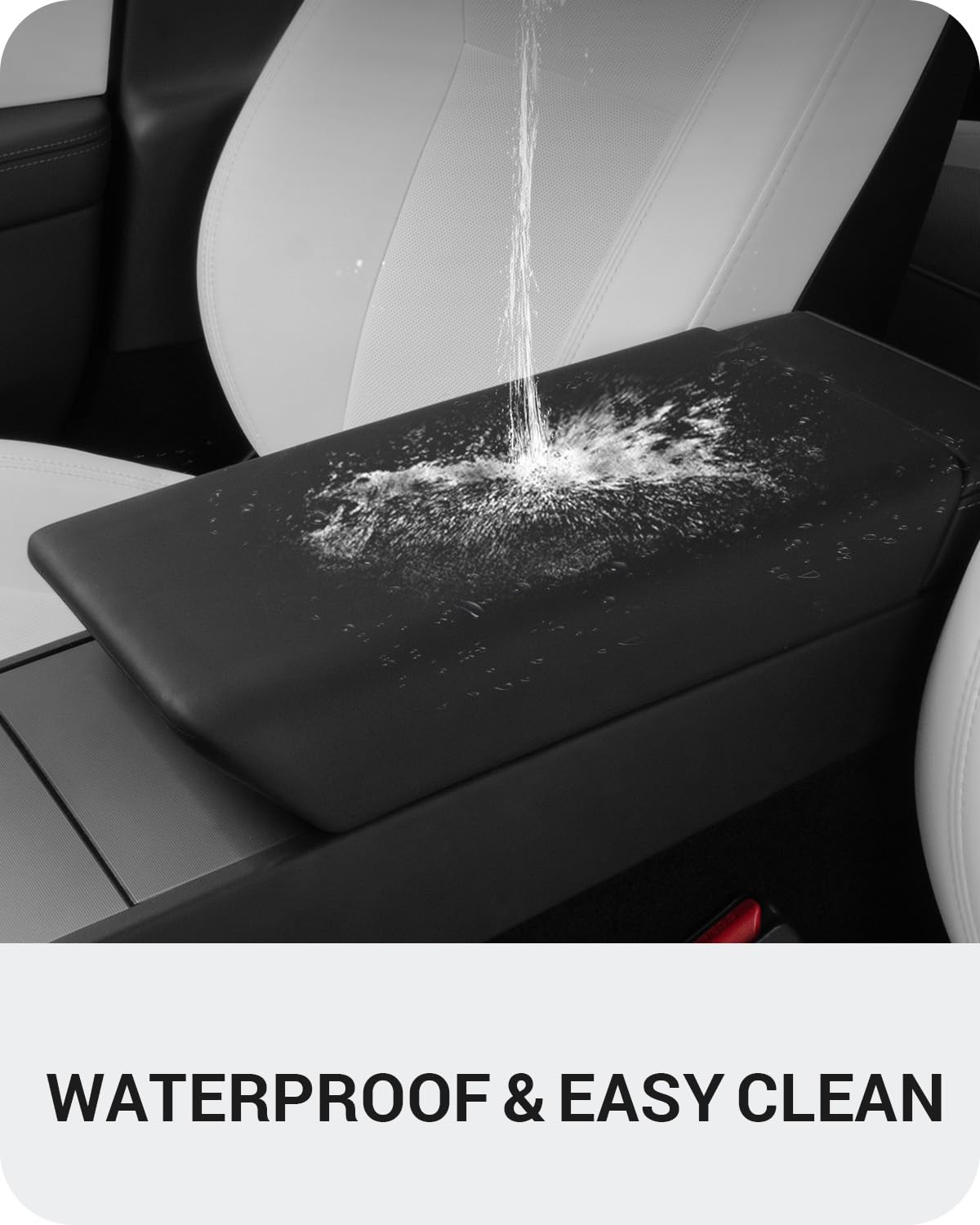 2024-2026 Tesla Model 3 Highland & Model Y Juniper Console Cover - TPU Non-Slip Black - Image 2