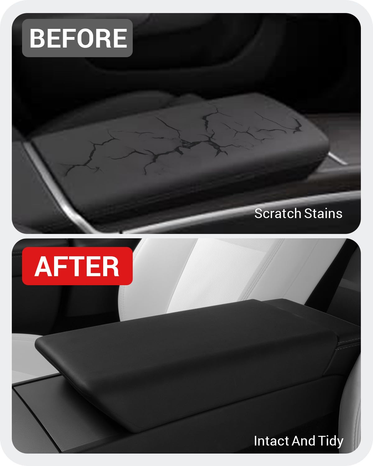 2024-2026 Tesla Model 3 Highland & Model Y Juniper Console Cover - TPU Non-Slip Black - Image 8