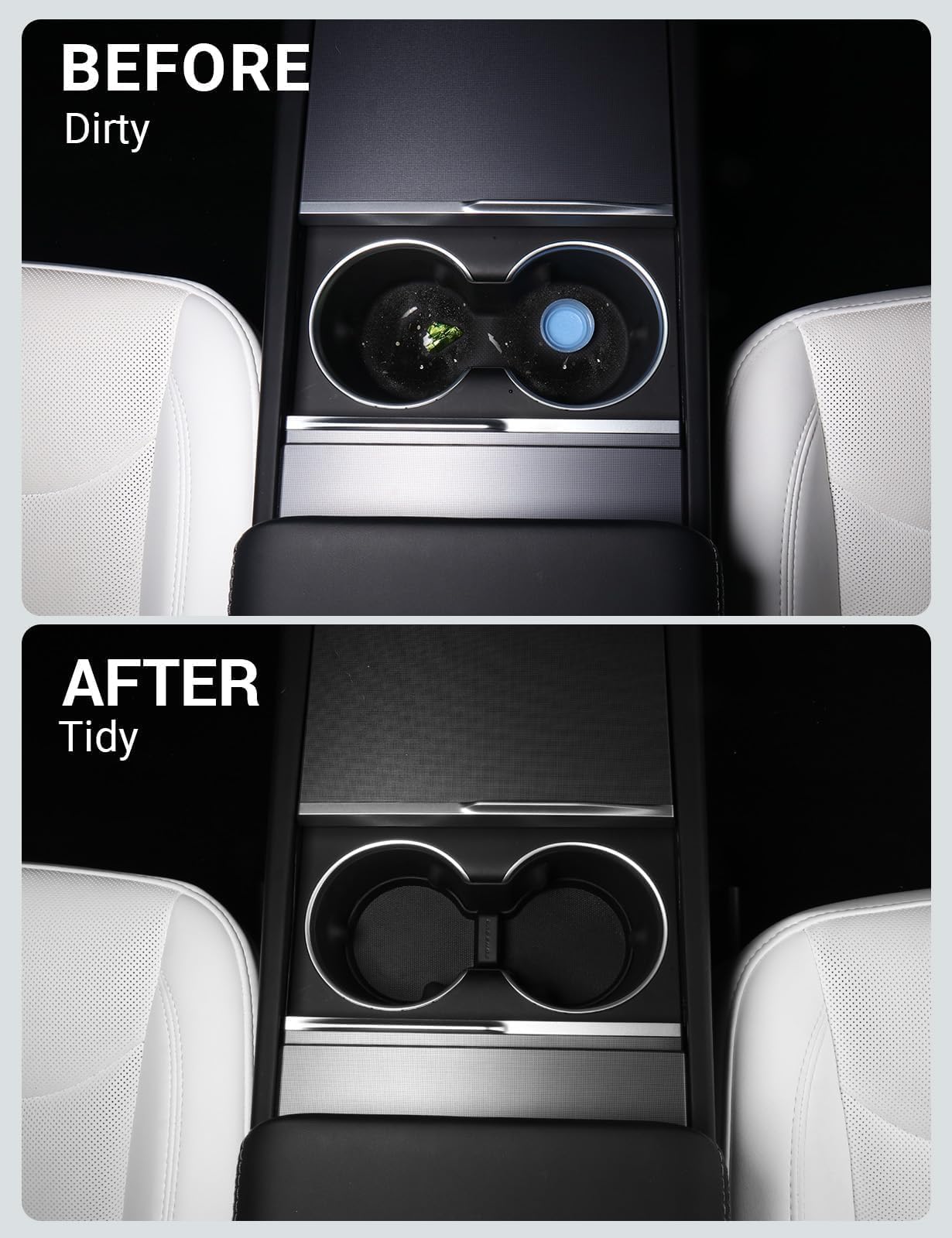 2024-2026 Tesla Model 3 Highland & Model Y Juniper Cup Holder Insert - TPE Non-Slip - Image 7