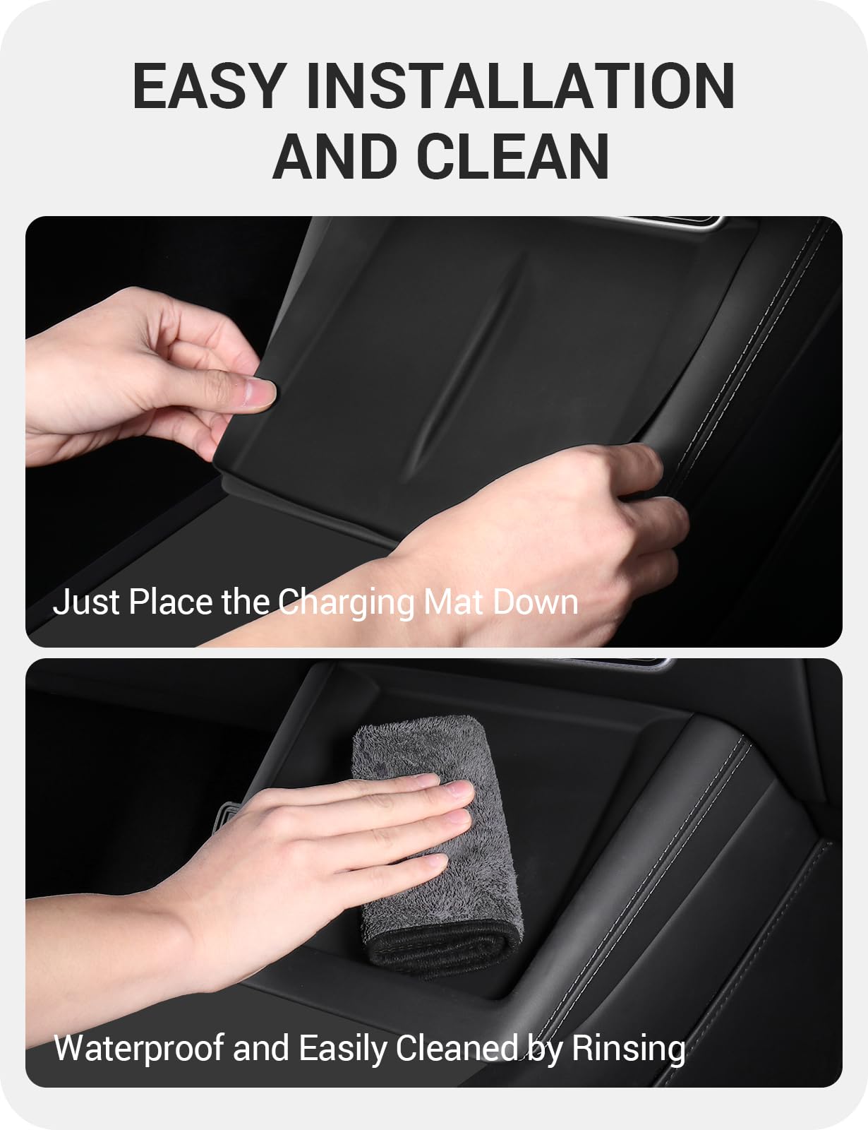 2024-2026 Tesla Model 3 Highland Wireless Charger Mat - Silicone Fast Charging - Image 2