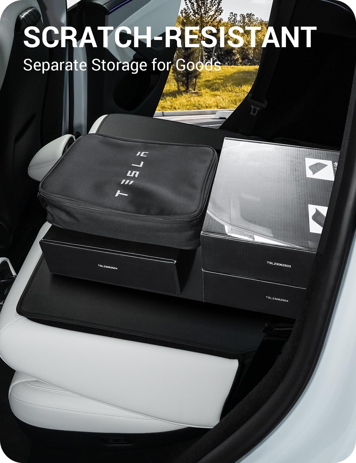 2025-2026 Tesla Model Y Juniper Rear Seat Back Cover - Leather Pet Friendly 3PCS - Image 6
