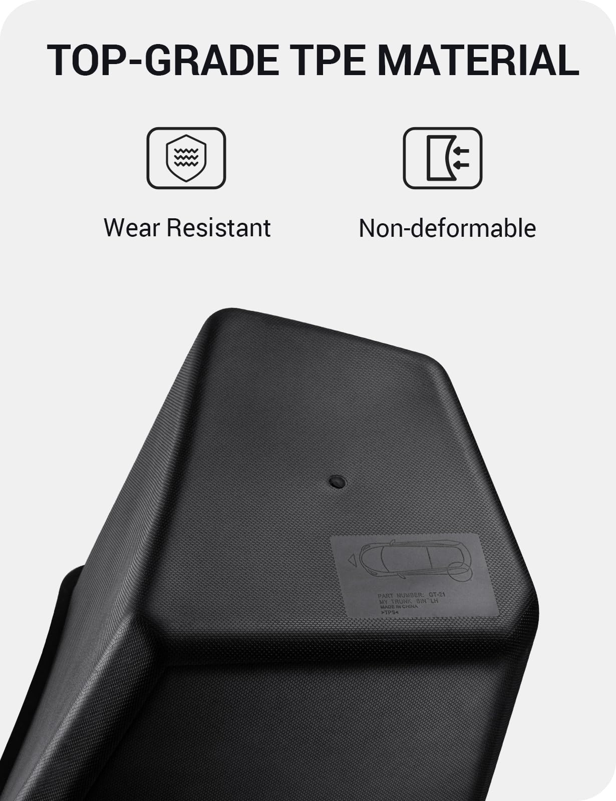 2025-2026 Tesla Model Y Juniper Trunk Storage Bins - Carpeted Lid - Image 2