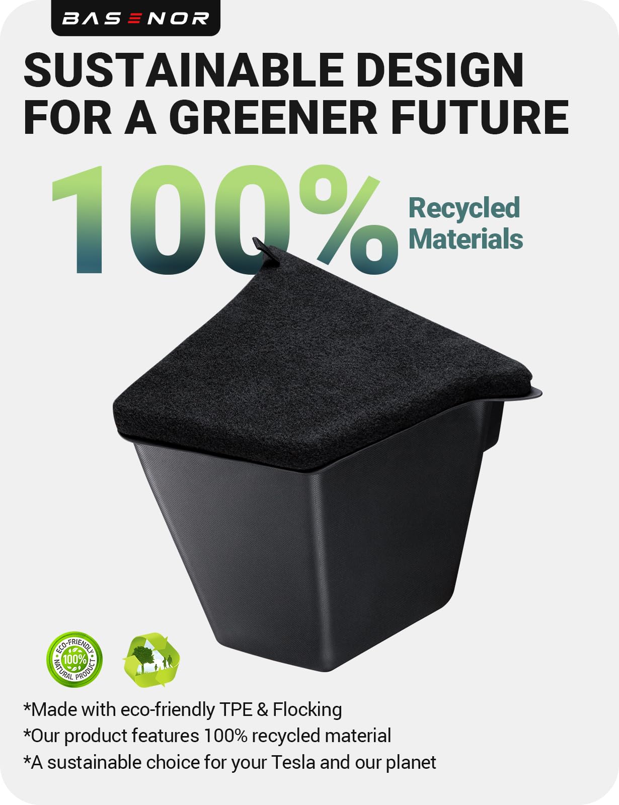 2025-2026 Tesla Model Y Juniper Trunk Storage Bins - Carpeted Lid - Image 3