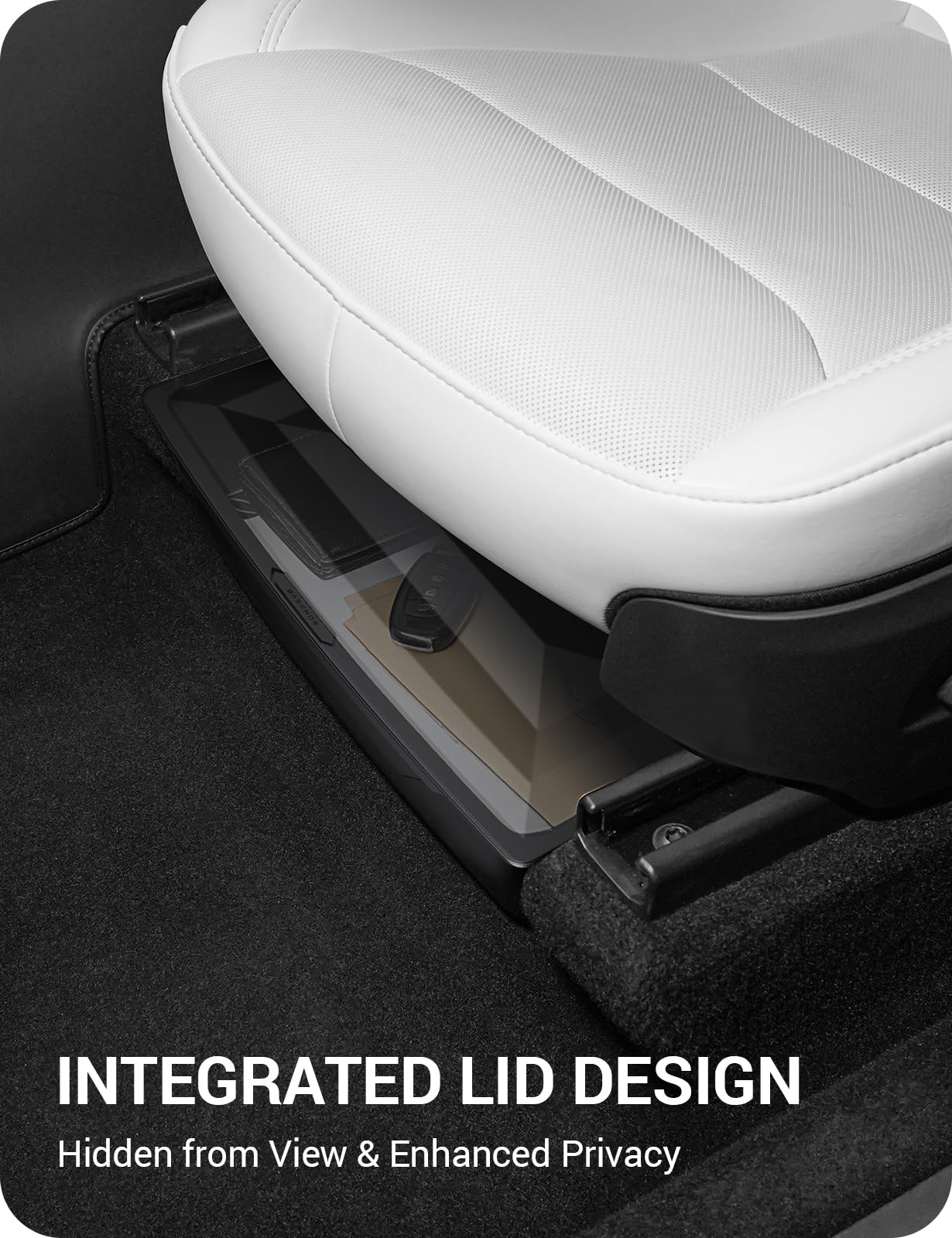 2025-2026 Tesla Model Y Juniper Under Seat Storage Box - No-Slip Hidden 2PCS - Image 7