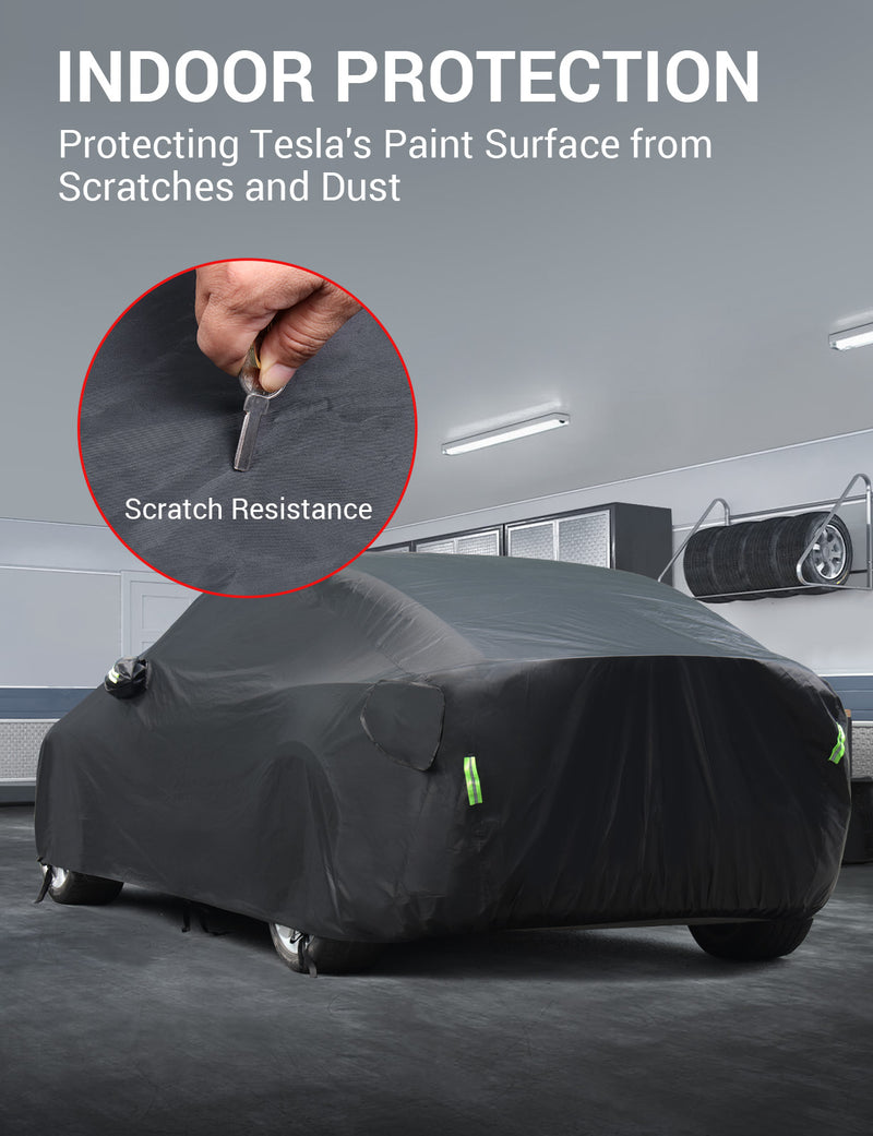 Car Cover Waterproof Outdoor for Tesla Model-3 Model-S Model-Y Model-X,Full Car  Cover Sun Rain UV Dust Snow All Weather Protection Scratch Resistant  Breathable Car Tarpaulin with Cotton (Color : E, : 