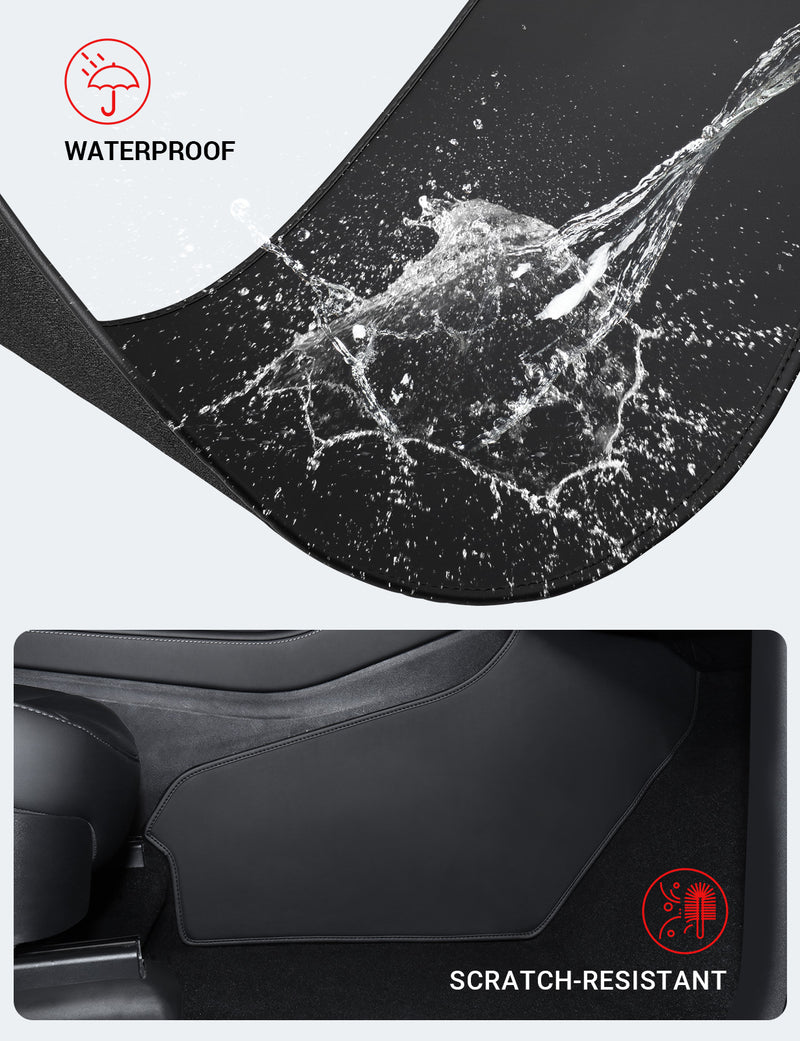 BASENOR Center Console Side Anti-Kick Mats for Tesla Model Y 2020 2021 2022 2023 Waterproof & Dust Resistant Protector Cover Leather Pad Model Y Interior Accessories 2PCS SIF 反查流量词