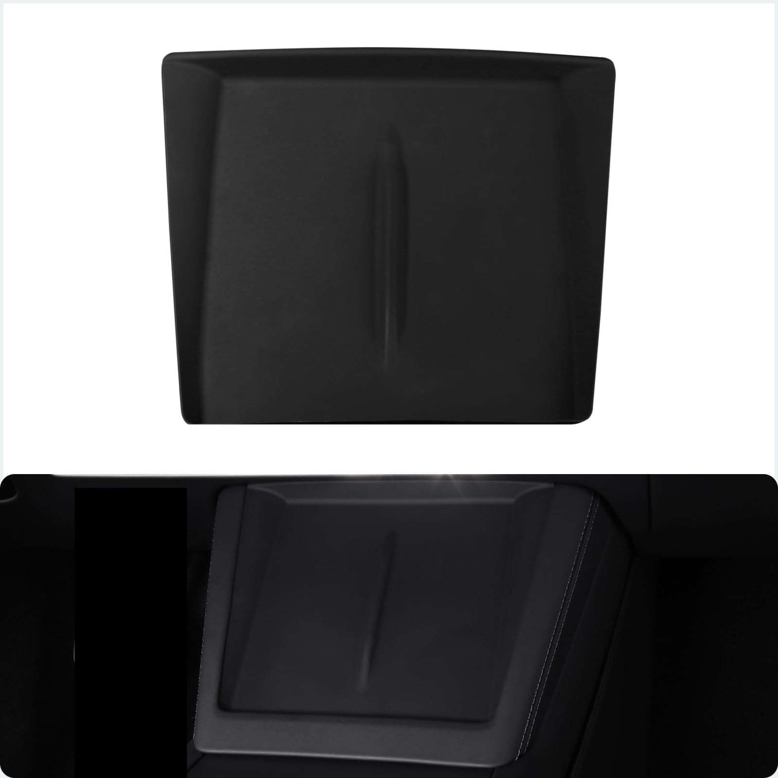 BASENOR Upgrade Center Console Wireless Charger Mat for 2024 2025 Model 3 Highland Silicone Cover Wireless Charging Phone Pad Interior Accessories