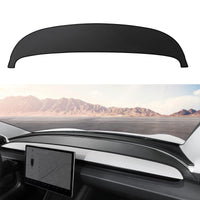 BASENOR Tesla Model 3 Highland Dashboard Cover Anti-Glare Leather Dashboard Pad Sun Protection Dash Mat for 2024 2025 Tesla Model 3 Decorative Interior Accessories Black