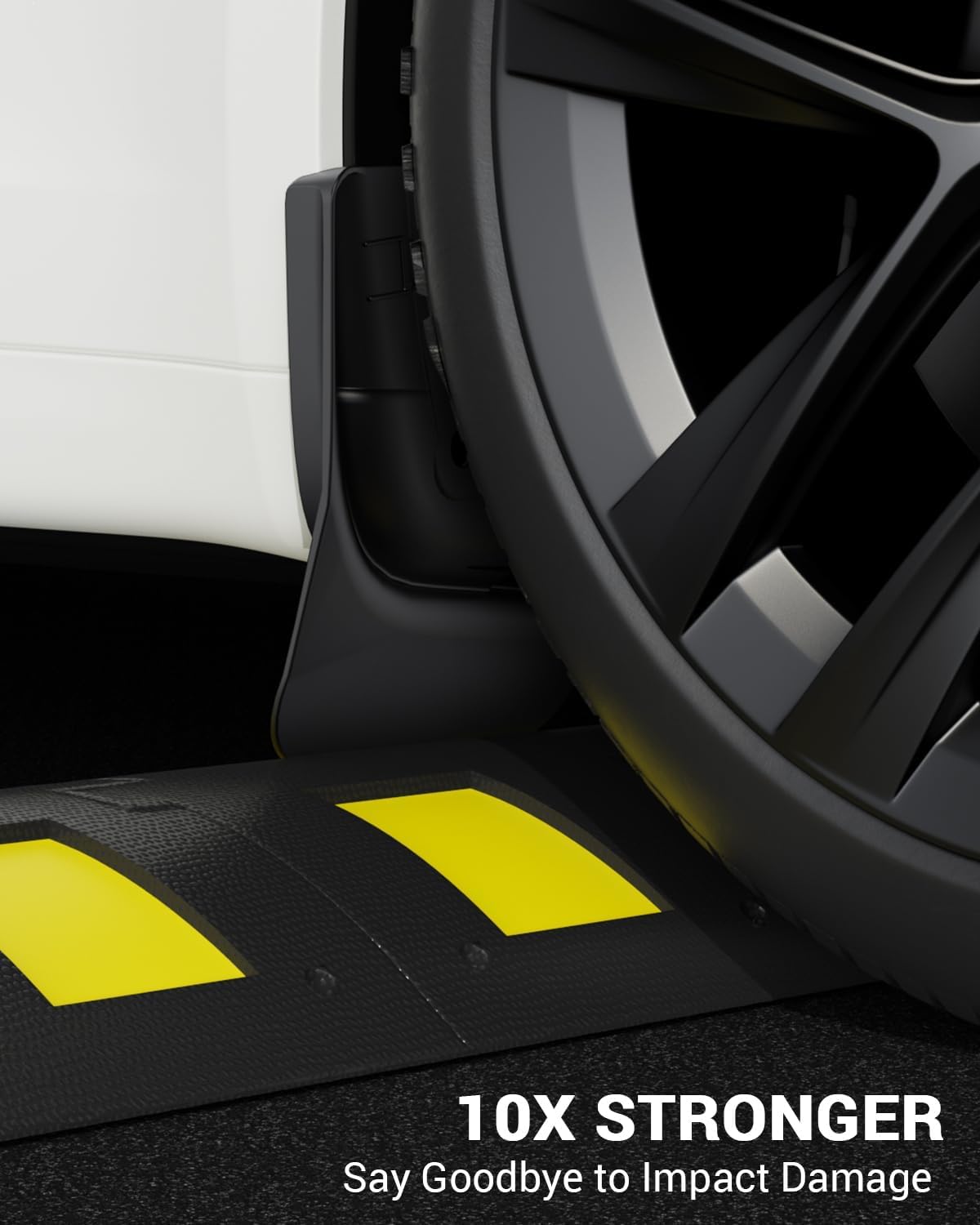 BASENOR New Version Tesla Model S/Model S Plaid Mud Flaps Splash Guards [No Drilling No Tape] [10X Stronger] All Weather Tire Protector Mudflaps for 2021-2025 Model S Exterior Accessories