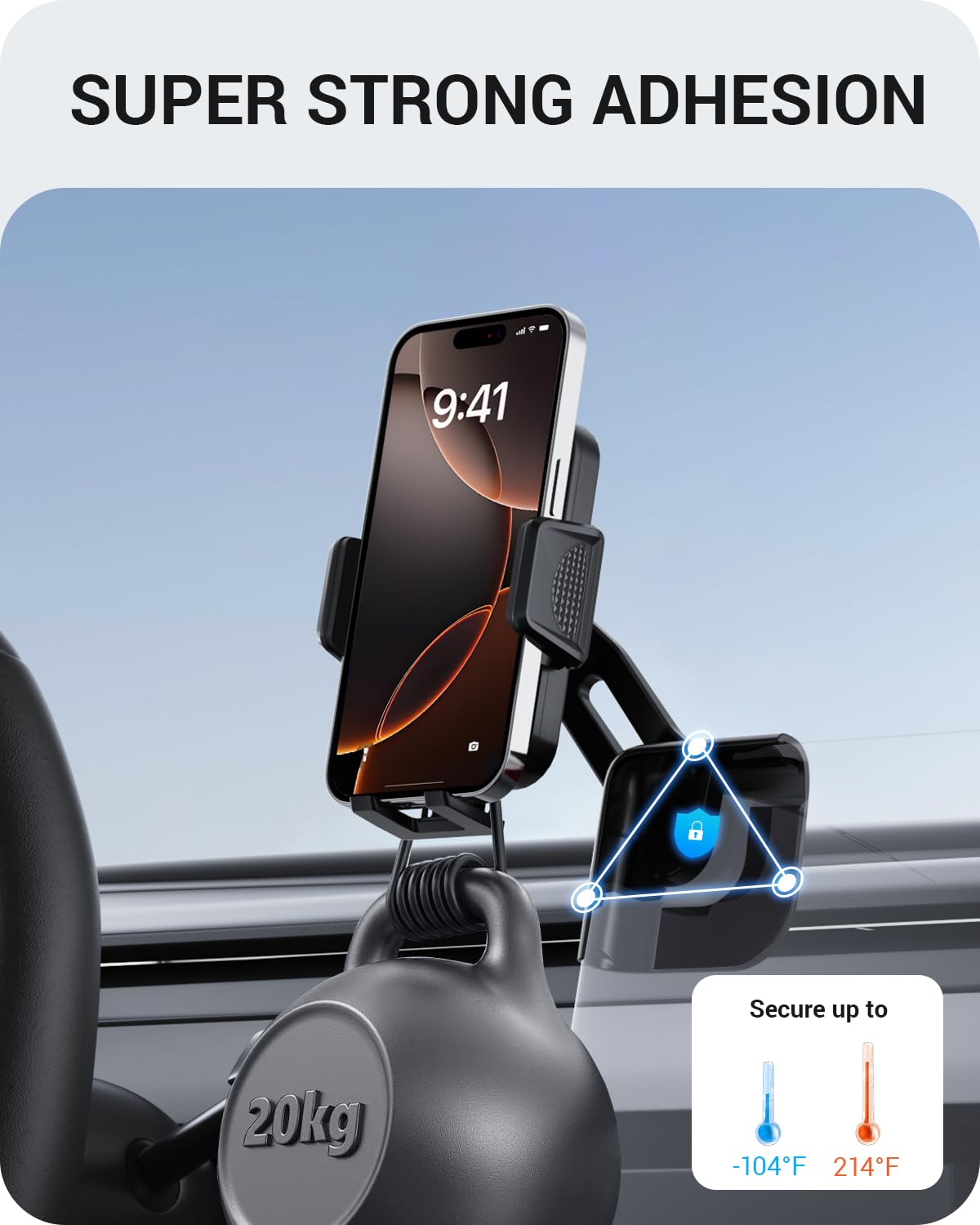 2025-2026 Tesla Model 3 Highland & Model Y Juniper Phone Mount - 360° Strong Adhesion | BASENOR