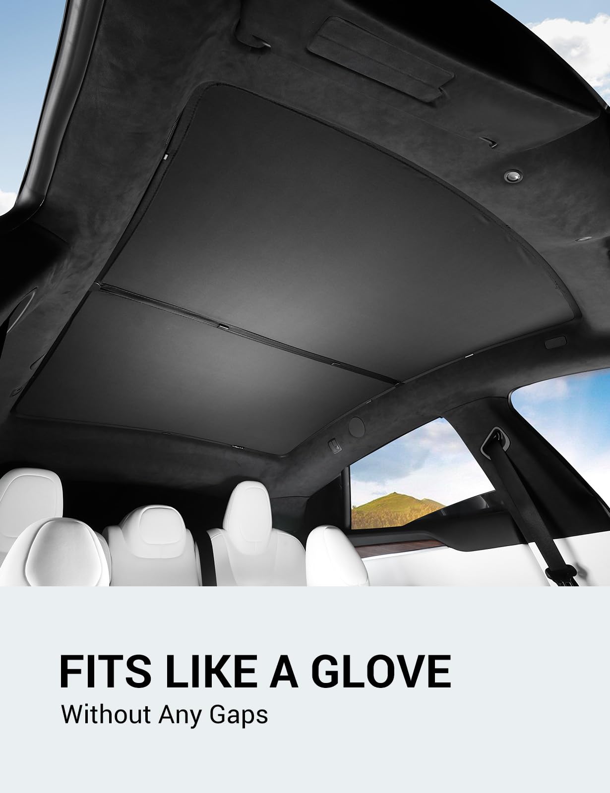 BASENOR 2017-2025 Tesla Model Y Model 3 Model S Roof Sunshade Sunroof Insert Clips Replacement Kit Clip Accessories-8PCS Black